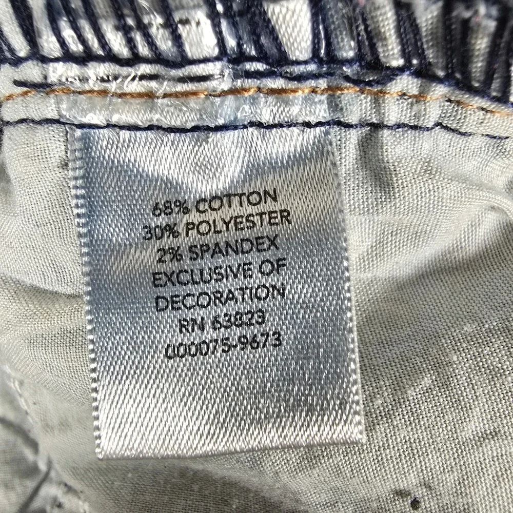 Christopher & Banks Womens Size 10 Dark Wash Embroidered Straight Leg‎ Jeans